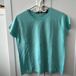 Short sleeve cashmere sweater